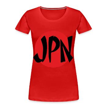 Kultur und Tradition Japan - Frauen Premium Bio T-Shirt - Rot - Vorne - Mia (176cm)