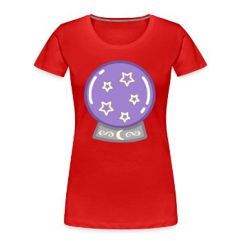Predict the future in a crystal ball - Women's Premium Organic T-Shirt - red - Front - Mia (176cm)