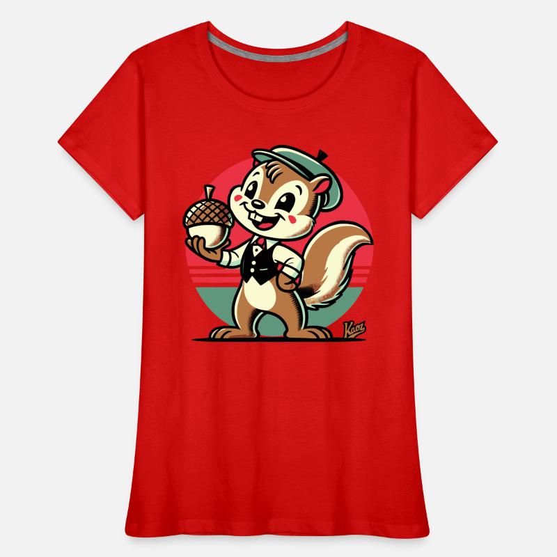 Squirrel with hazelnut Women's Premium Organic T-Shirt