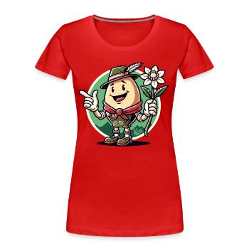 Oeuf des Alpes allemandes - T-shirt bio Premium Femme - rouge - Devant - Mia (176cm)
