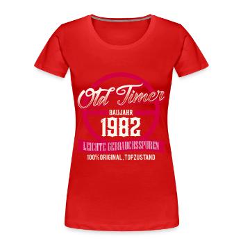 Oldtimer - construit en 1982 - excellent état - DE - T-shirt bio Premium Femme - rouge - Devant - Mia (176cm)
