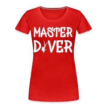 Master Diver - Frauen Premium Bio T-Shirt - Rot - Vorne - Mia (176cm)