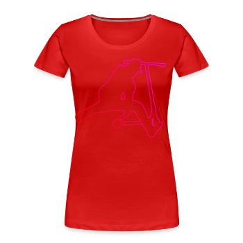 Scooter Stunt Scooter Ladies Scooter Stunt - Women's Premium Organic T-Shirt - red - Front - Mia (176cm)