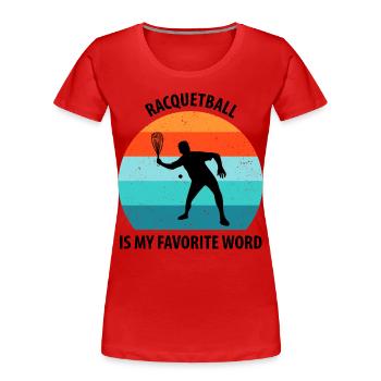 Racqueetball - T-shirt bio Premium Femme - rouge - Devant - Mia (176cm)