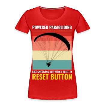Motorschirmpilot Motorschirm Motorschirm - Frauen Premium Bio T-Shirt - Rot - Vorne - Mia (176cm)