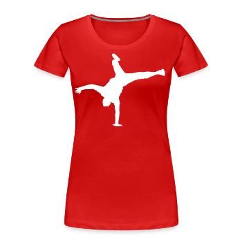 Break Dance Bgirl Breakdance Bboy Herren - Frauen Premium Bio T-Shirt - Rot - Vorne - Mia (176cm)