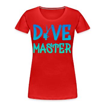 Dive Master - Frauen Premium Bio T-Shirt - Rot - Vorne - Mia (176cm)