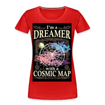 I am a Dreamer - Women's Premium Organic T-Shirt - red - Front - Mia (176cm)
