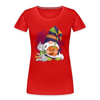 Halloween Elves - Women's Premium Organic T-Shirt - red - Front - Mia (176cm)