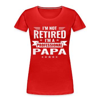 Fête des Pères - T-shirt bio Premium Femme - rouge - Devant - Mia (176cm)