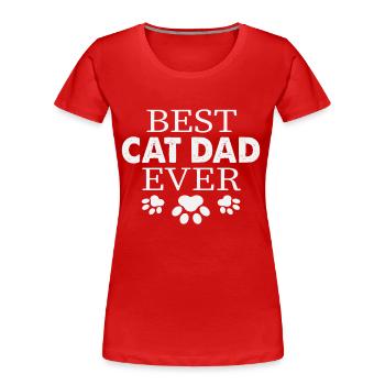 Beste Katze Papa aller Zeiten Beste Katze Papa Kätzchen - Frauen Premium Bio T-Shirt - Rot - Vorne - Mia (176cm)