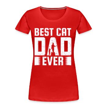 Beste Katze Papa aller Zeiten Beste Katze Papa Kätzchen - Frauen Premium Bio T-Shirt - Rot - Vorne - Mia (176cm)