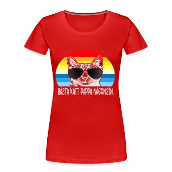 Beste Katze Papa aller Zeiten Beste Katze Papa Kätzchen - Frauen Premium Bio T-Shirt - Rot - Vorne - Mia (176cm)