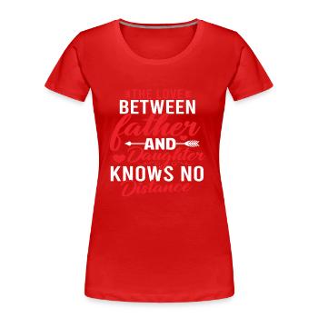 Vater und Tochter / Vater / Tochter / Schenkung - Frauen Premium Bio T-Shirt - Rot - Vorne - Mia (176cm)