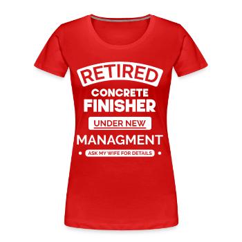 Pavés de béton retirés - T-shirt bio Premium Femme - rouge - Devant - Mia (176cm)