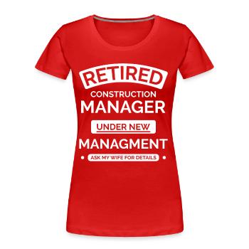 Gestionnaire de site à la retraite - T-shirt bio Premium Femme - rouge - Devant - Mia (176cm)