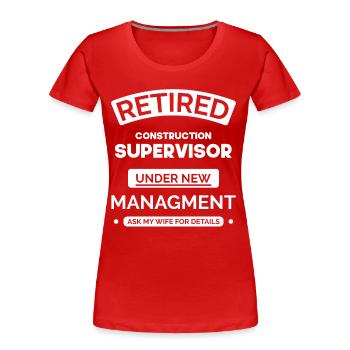 Gestionnaire de site à la retraite - T-shirt bio Premium Femme - rouge - Devant - Mia (176cm)
