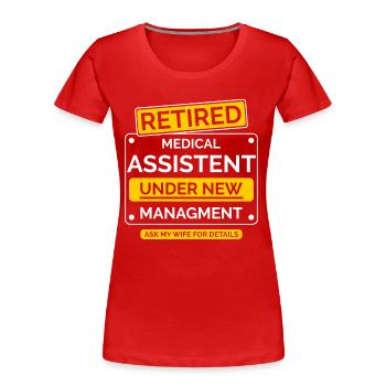 Medizinischer Assistent Ruhestand - Frauen Premium Bio T-Shirt - Rot - Vorne - Mia (176cm)