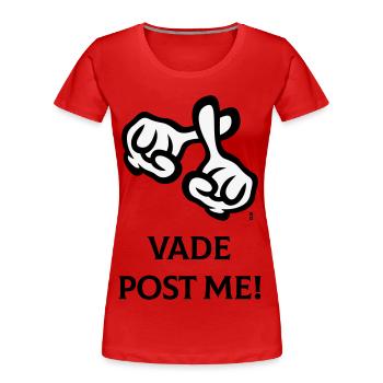 Vade Post Me! (Kreuz / Bibel / Religion / 2C) - Frauen Premium Bio T-Shirt - Rot - Vorne - Mia (176cm)