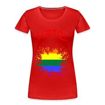 LGBTQ - Frauen Premium Bio T-Shirt - Rot - Vorne - Mia (176cm)