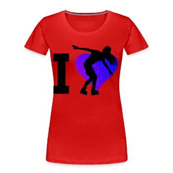 Rollerskaten Rollerskate Roller Skates Herren - Frauen Premium Bio T-Shirt - Rot - Vorne - Mia (176cm)