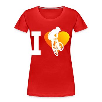BMX Vélo Femmes Vélo BMX BMX Garçons - T-shirt bio Premium Femme - rouge - Devant - Mia (176cm)