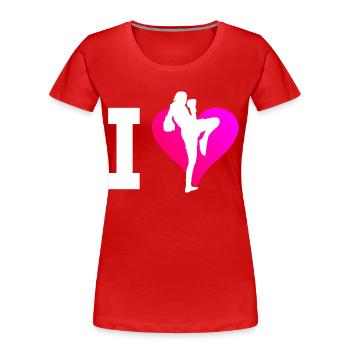 Boxe Thaïlandaise Hommes Femmes Boxe thaïlandaise Thaïboxe Thaïlande - T-shirt bio Premium Femme - rouge - Devant - Mia (176cm)