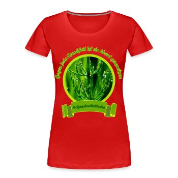 prêle des champs - T-shirt bio Premium Femme - rouge - Devant - Mia (176cm)