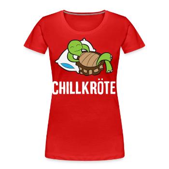 Sweet chill toad turtle relax relax - Women's Premium Organic T-Shirt - red - Front - Mia (176cm)