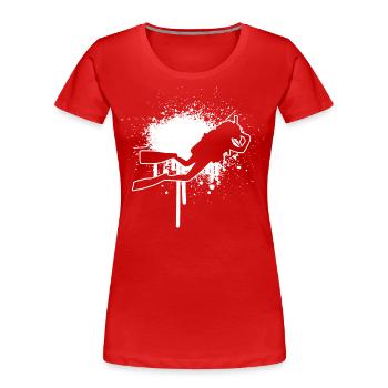 Tauchen Free Dive Diver Scuba Diver Diving - Frauen Premium Bio T-Shirt - Rot - Vorne - Mia (176cm)