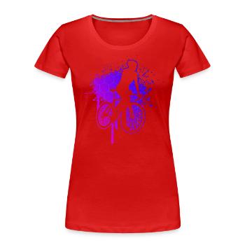 Herren Rennradfahrer Rennradfahren Rennrad - Frauen Premium Bio T-Shirt - Rot - Vorne - Mia (176cm)