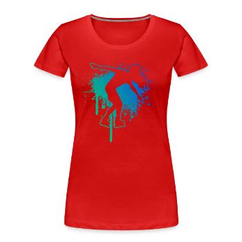 Patins à roulettes pour hommes Patins à roulettes Pour femmes Patins à roulettes - T-shirt bio Premium Femme - rouge - Devant - Mia (176cm)