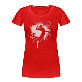 Volleyball masculin Volleyball Volleyball Volleyball - T-shirt bio Premium Femme - rouge - Devant - Mia (176cm)