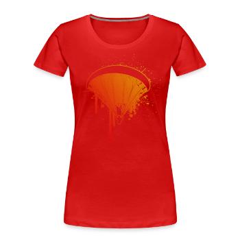 Paragleiten Gleitschirmfliegen Paraglider - Frauen Premium Bio T-Shirt - Rot - Vorne - Mia (176cm)