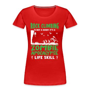 Zombie Apocalypse- Zombie Costume- Zombie - Women's Premium Organic T-Shirt - red - Front - Mia (176cm)