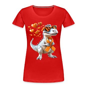 Multiple Sklerose Bewusstsein Unterstützung - Frauen Premium Bio T-Shirt - Rot - Vorne - Mia (176cm)