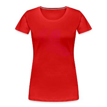 Bobsport Bob Bob fahren Damen Herren Zweierbob - Frauen Premium Bio T-Shirt - Rot - Vorne - Mia (176cm)