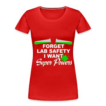 Chemie - Frauen Premium Bio T-Shirt - Rot - Vorne - Mia (176cm)