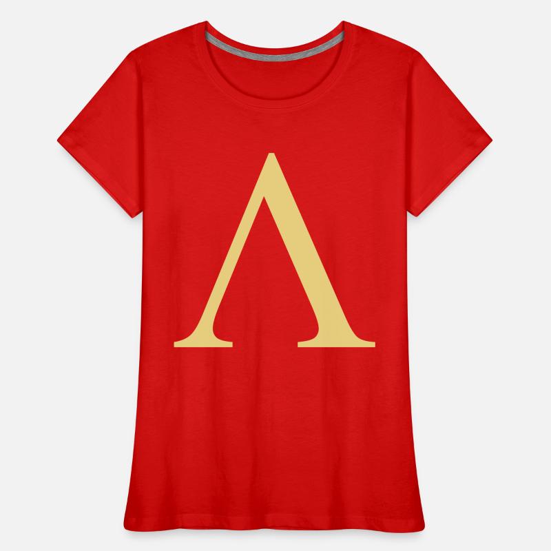 lambda greek Frauen Premium Bio T-Shirt