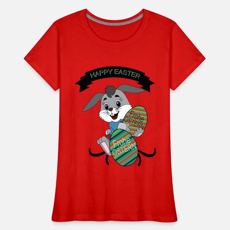 HAPPY EASTER, Easter , Coloured Easter Eggs Women's Premium Organic T-Shirt