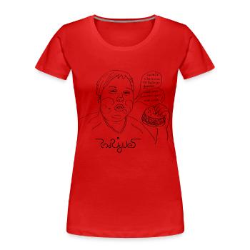 50 Big Tasty - Frauen Premium Bio T-Shirt - Rot - Vorne - Mia (176cm)