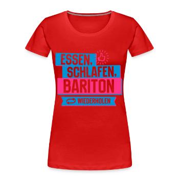 Hobby Bariton - Frauen Premium Bio T-Shirt - Rot - Vorne - Mia (176cm)