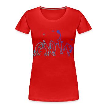 Tennis Tennisspielen Herren Damen Tennis spielen - Frauen Premium Bio T-Shirt - Rot - Vorne - Mia (176cm)