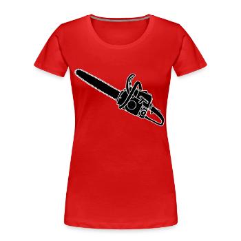 Kettensäge 2 - Frauen Premium Bio T-Shirt - Rot - Vorne - Mia (176cm)