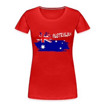 Australien Australia - Frauen Premium Bio T-Shirt - Rot - Vorne - Mia (176cm)