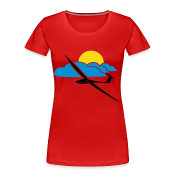 gliding tshirt - Women's Premium Organic T-Shirt - red - Front - Mia (176cm)