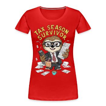 Steuersaison Überlebender - Frauen Premium Bio T-Shirt - Rot - Vorne - Mia (176cm)