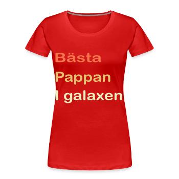 Bester Vater in der Galaxie - Frauen Premium Bio T-Shirt - Rot - Vorne - Mia (176cm)