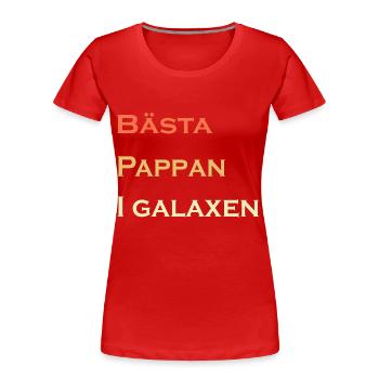 Bester Vater in der Galaxie - Frauen Premium Bio T-Shirt - Rot - Vorne - Mia (176cm)