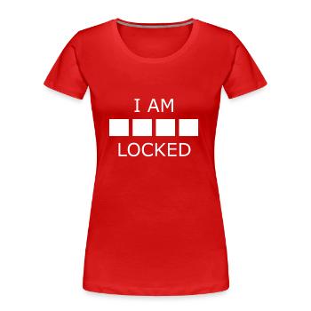 I_Am_(Sher)Locked - Frauen Premium Bio T-Shirt - Rot - Vorne - Mia (176cm)